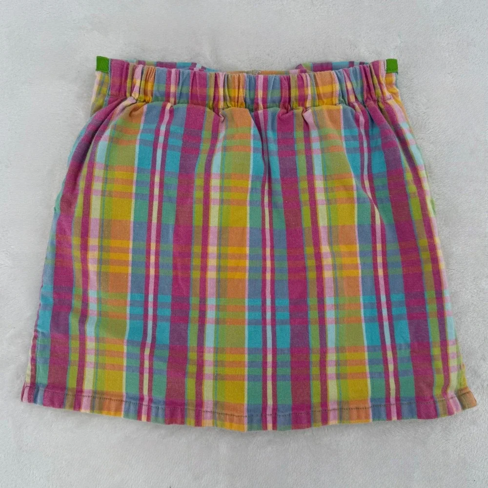 Vintage Hartstrings Plaid Skort Toddler Girls Size 3T Pockets Ribbon Tie Skirt